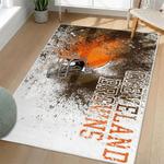 nfl cleveland browns area rug non slip football carpet home decor gift idea for fans living room clb94
