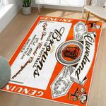 nfl cleveland browns area rug non slip football carpet home decor gift idea for fans living room clb98