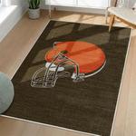 nfl cleveland browns area rug non slip football carpet home decor gift idea for fans living room clb99
