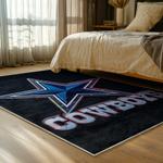 nfl dallas cowboys football team logo sport carpet area rug home decor bed room dcb106