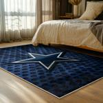 nfl dallas cowboys football team logo sport carpet area rug home decor bed room dcb125