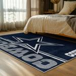 nfl dallas cowboys football team logo sport carpet area rug home decor bed room dcb129