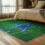 nfl dallas cowboys football team logo sport carpet area rug home decor bed room dcb132