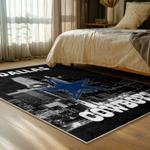 nfl dallas cowboys football team logo sport carpet area rug home decor bed room dcb134