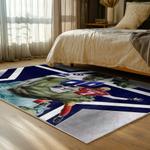 nfl dallas cowboys football team logo sport carpet area rug home decor bed room dcb151
