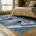 nfl dallas cowboys football team logo sport carpet area rug home decor bed room dcb152