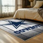 nfl dallas cowboys football team logo sport carpet area rug home decor bed room dcb158