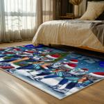 nfl dallas cowboys football team logo sport carpet area rug home decor bed room dcb168