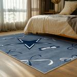nfl dallas cowboys football team logo sport carpet area rug home decor bed room dcb178