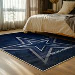 nfl dallas cowboys football team logo sport carpet area rug home decor bed room dcb197