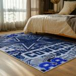 nfl dallas cowboys football team logo sport carpet area rug home decor bed room dcb202