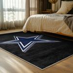 nfl dallas cowboys football team logo sport carpet area rug home decor bed room dcb205