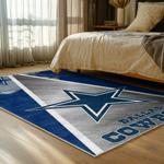 nfl dallas cowboys football team logo sport carpet area rug home decor bed room dcb206