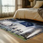 nfl dallas cowboys football team logo sport carpet area rug home decor bed room dcb209