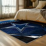 nfl dallas cowboys football team logo sport carpet area rug home decor bed room dcb210