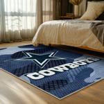 nfl dallas cowboys football team logo sport carpet area rug home decor bed room dcb215