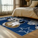 nfl dallas cowboys football team logo sport carpet area rug home decor bed room dcb224