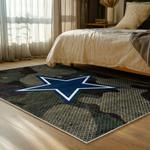 nfl dallas cowboys football team logo sport carpet area rug home decor bed room dcb229