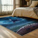 nfl dallas cowboys football team logo sport carpet area rug home decor bed room dcb232
