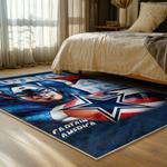 nfl dallas cowboys football team logo sport carpet area rug home decor bed room dcb235