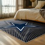 nfl dallas cowboys football team logo sport carpet area rug home decor bed room dcb240