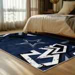 nfl dallas cowboys football team logo sport carpet area rug home decor bed room dcb242