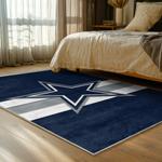 nfl dallas cowboys football team logo sport carpet area rug home decor bed room dcb248