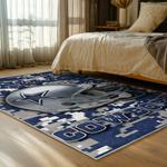 nfl dallas cowboys football team logo sport carpet area rug home decor bed room dcb254