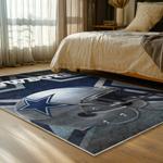 nfl dallas cowboys football team logo sport carpet area rug home decor bed room dcb259