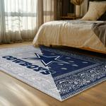nfl dallas cowboys football team logo sport carpet area rug home decor bed room dcb66