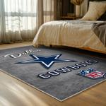 nfl dallas cowboys football team logo sport carpet area rug home decor bed room dcb67