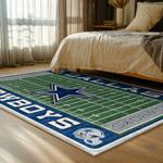 nfl dallas cowboys football team logo sport carpet area rug home decor bed room dcb81