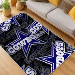 nfl dallas cowboys football team logo sport carpet area rug home decor living room dcb102