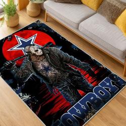 nfl dallas cowboys football team logo sport carpet area rug home decor living room dcb104