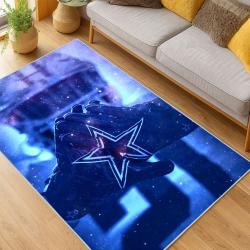 nfl dallas cowboys football team logo sport carpet area rug home decor living room dcb108
