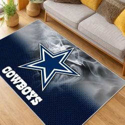 nfl dallas cowboys football team logo sport carpet area rug home decor living room dcb110