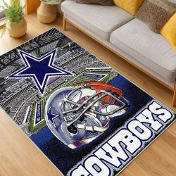nfl dallas cowboys football team logo sport carpet area rug home decor living room dcb112