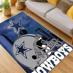 nfl dallas cowboys football team logo sport carpet area rug home decor living room dcb114