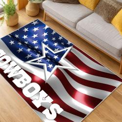 nfl dallas cowboys football team logo sport carpet area rug home decor living room dcb116