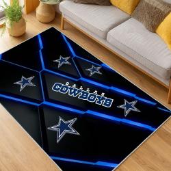 nfl dallas cowboys football team logo sport carpet area rug home decor living room dcb117