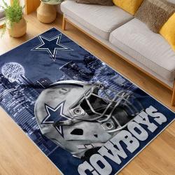 nfl dallas cowboys football team logo sport carpet area rug home decor living room dcb118