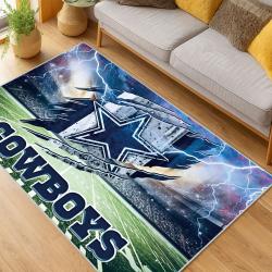 nfl dallas cowboys football team logo sport carpet area rug home decor living room dcb124
