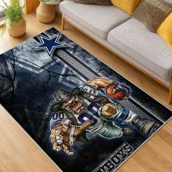 nfl dallas cowboys football team logo sport carpet area rug home decor living room dcb130