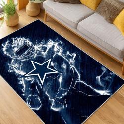 nfl dallas cowboys football team logo sport carpet area rug home decor living room dcb133
