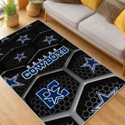 nfl dallas cowboys football team logo sport carpet area rug home decor living room dcb140