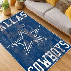 nfl dallas cowboys football team logo sport carpet area rug home decor living room dcb144