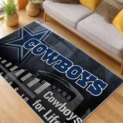 nfl dallas cowboys football team logo sport carpet area rug home decor living room dcb145
