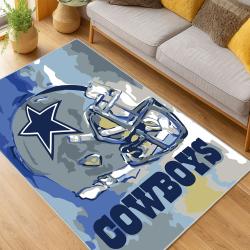 nfl dallas cowboys football team logo sport carpet area rug home decor living room dcb147