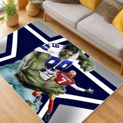 nfl dallas cowboys football team logo sport carpet area rug home decor living room dcb151