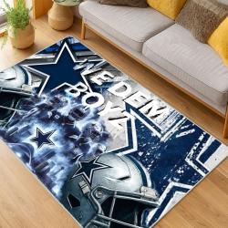 nfl dallas cowboys football team logo sport carpet area rug home decor living room dcb153